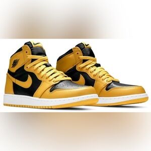 Air Jordan 1 Retro High OG 'Pollen' GS 575441-701 Black/White, Size 6Y/7.5W